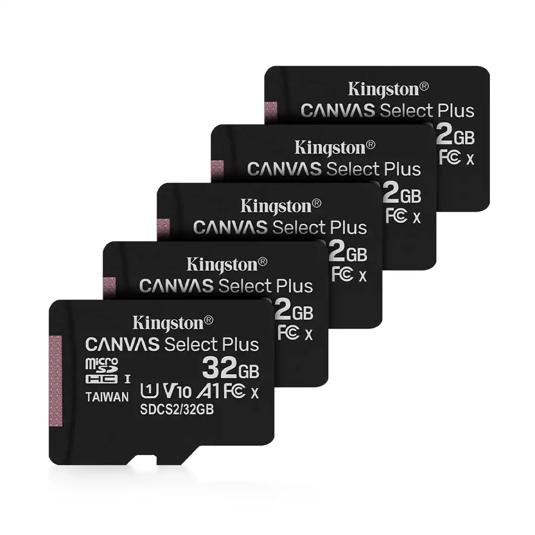 کارت حافظه کینگستون مدل micro SD Canvas Select plus سرعت 100مگابایت ظرفیت 32 گیگابایت به همراه آداپتور SD بسته 5عددی